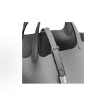 HERMES Picotin Lock 18 Silver Buckle Basket Bucket Bag Handbag 18 Women P0 Gris Pantin Puppet Grey